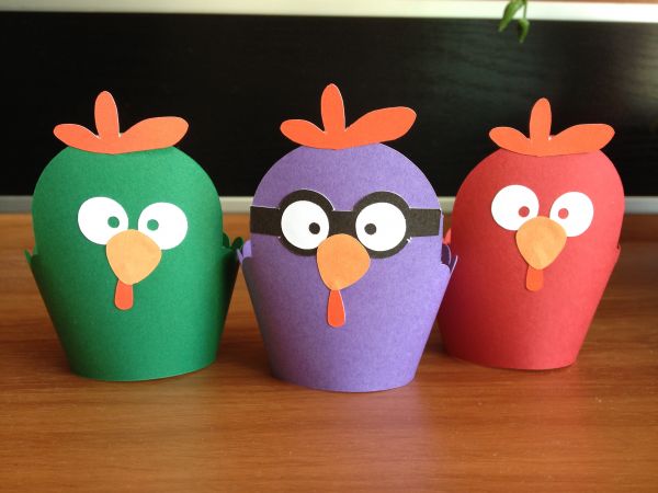 Wrap para mini cupcake Galinhas Cantoras