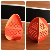 Caixa Egg em papel colorido (gramatura 180g/m²)